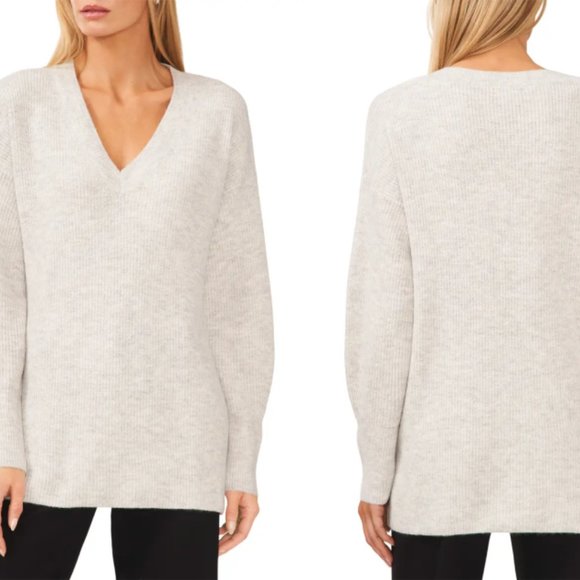 Super Soft V Neck Tunic Sweater, Recycled Polyester. NWOT - Picture 2 of 11